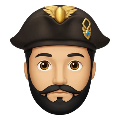 Hombre con barba negra sticker