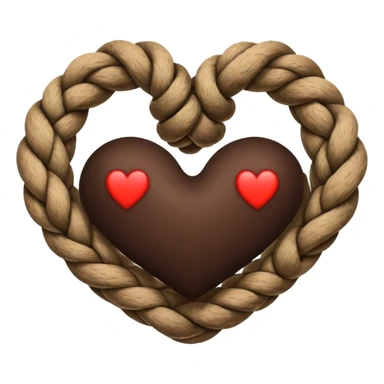 silhouette of a rope forming a heart sticker