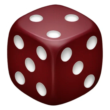 dark red dice  sticker