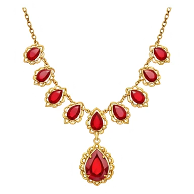 Necklace red sticker