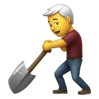 Elon hitting Twitter logo with a hammer sticker