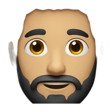 A guy with beard and black hair sticker