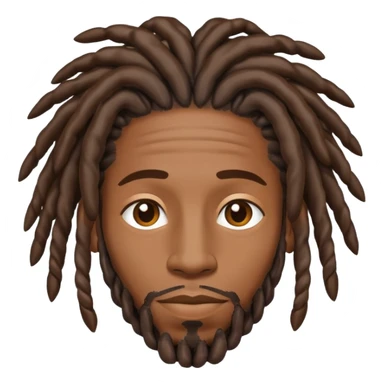 Black man with locs idk emoji  sticker