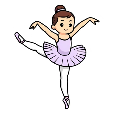 cute ballerina in arabesque position sticker