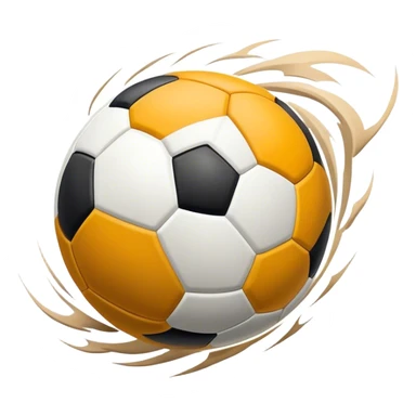 Cinematic Realistic image of an AFL ball captured mid-flight with dynamic motion blur and finely detailed rugged textures, set under dramatic stadium lighting that evokes high-energy athleticism sticker