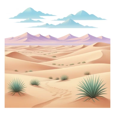 pastel boho desert landscape  sticker