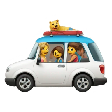 family trip in a car sticker