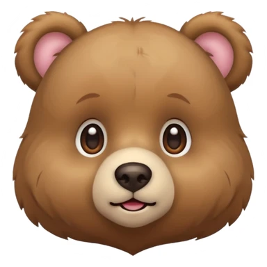 cute bear, light brown color, sweet expression, round ears sticker