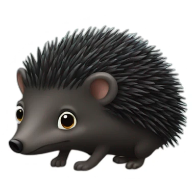 Black Hedgehog  sticker