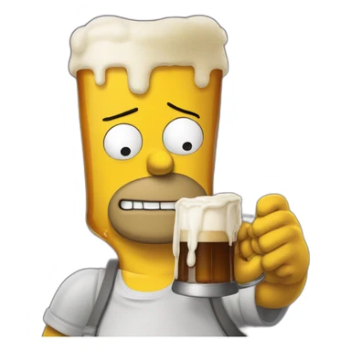 Homer-simpson-beer sticker