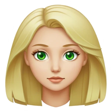Blonde hair female with green eyes white skin  sticker