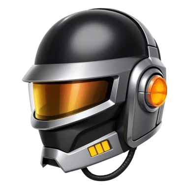 Daft punk helmet with Zapier logo sticker