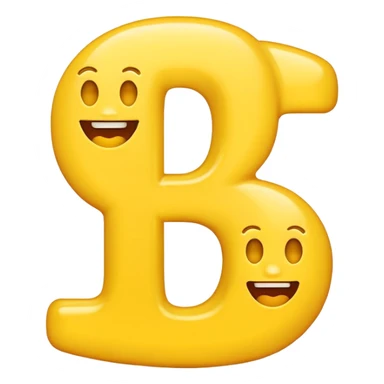 make the letter b with multipbel sepperate laughing emojis sticker