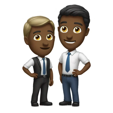 Brothers make a business deal sticker