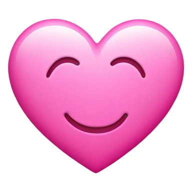 Pink smiley face with pink hearts  sticker