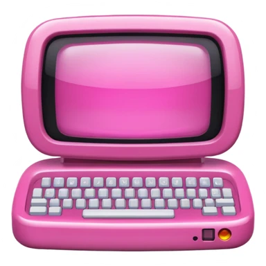 shiny pink translucent 90s PC sticker