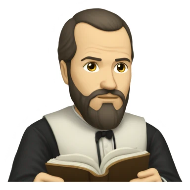 dostoievski reading a book sticker