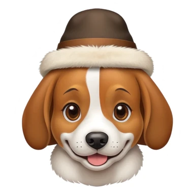 Beagle smiling with hat  sticker