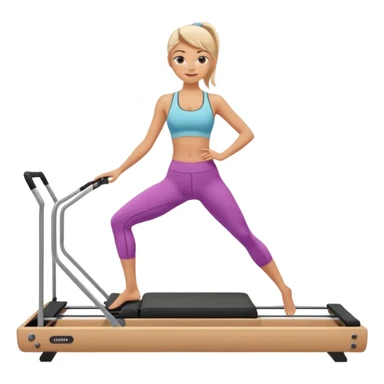 pilates girly doing pilates on reformer sticker