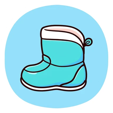 pastel blue baby boots sticker