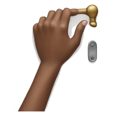 hand holding door handle  sticker