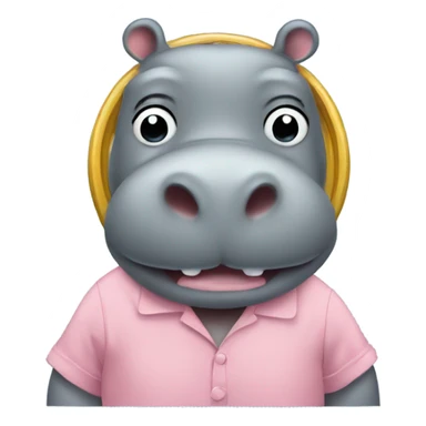 Hippo with a zimmerframe sticker