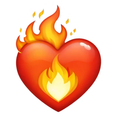 Fire heart sticker