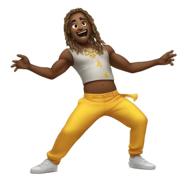 emoji of dancing mood with high energy sticker
