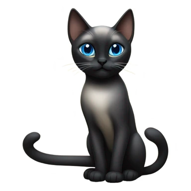 Siamese cat and black cat sticker