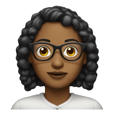 Mujer negra con lentes  sticker