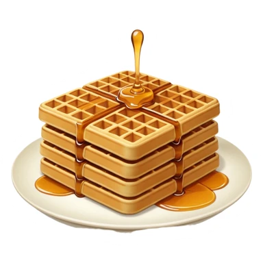 waffles with maple syrup sticker