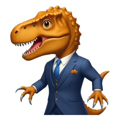 T-rex with a suit  sticker