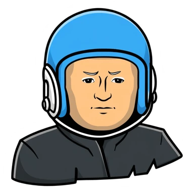 Vladimir Putin wearing a helmet sticker