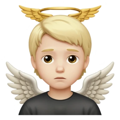 boy angel , sad sticker