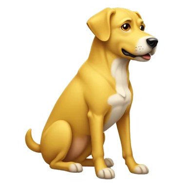 Yellow dog sticker
