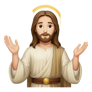 jesus from heaven offers his hand sticker