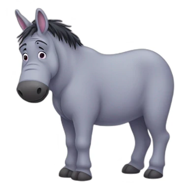 eeyore but his skin is pink sticker