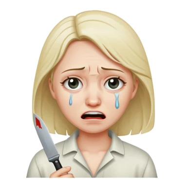 A lady killing herself sticker