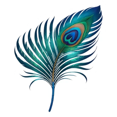I need the single feather of peacock which indicated lord krishna  sticker