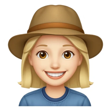 chat de couleur noir portant un chapeau avec un grand sourire sticker