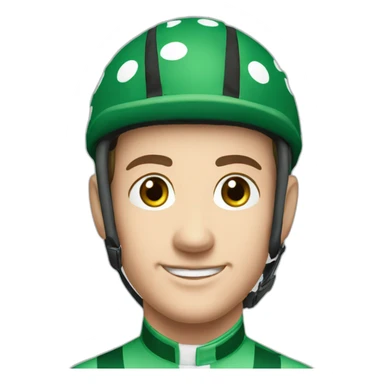 paul townend jockey dark green polka dot sticker