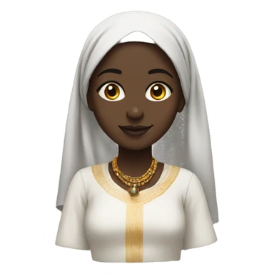 Sudanese girl in traditional outfit sticker