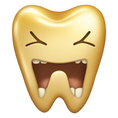 Golden tooth sticker