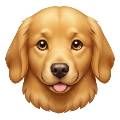 Cinematic Noble Golden Retriever Portrait Emoji, Poised and regal, with a strong, athletic build and a glossy, well-groomed golden coat, deep-set soulful brown eyes, Simplified yet sharp and sophisticated features, highly detailed, glowing with a soft, dignified glow, high shine, intelligent and friendly, stylized with an air of warmth, focused and attentive, soft glowing outline, capturing the essence of a watchful and confident companion, so majestic it feels as though it could bound out of the screen with effortless authority! sticker