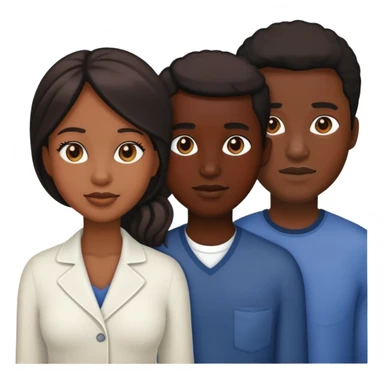 4 black family members sticker