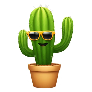 Sassy cactus wearing sunglasses  sticker