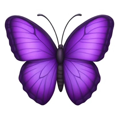 Purple butterfly inside heart sticker