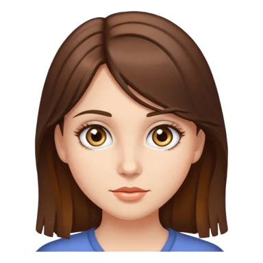 Girl with brunette hair and hazel eyes sticker