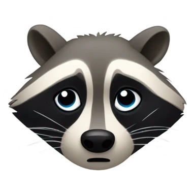 Sad raccoon sticker