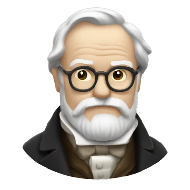 Victor Hugo writing sticker